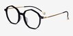 Carmelo Black Gold AcetateEyeglass Frames from EyeBuyDirect, Angle View