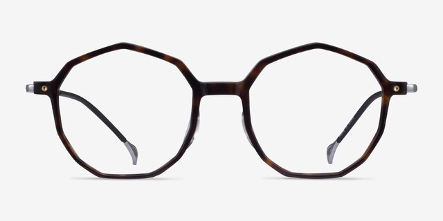 Carmelo Tortoise Silver AcetateEyeglass Frames from EyeBuyDirect, Front View