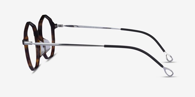 Carmelo Tortoise Silver AcetateEyeglass Frames from EyeBuyDirect, Side View