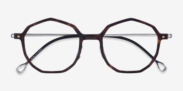 Carmelo Tortoise Silver AcetateEyeglass Frames from EyeBuyDirect, Closed View