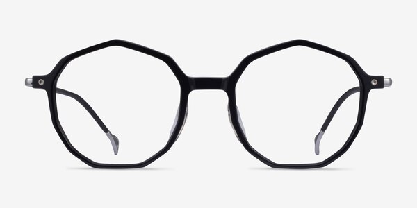 Carmelo Black Silver Acetate Eyeglass Frames