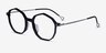 Carmelo Black Silver AcetateEyeglass Frames from EyeBuyDirect, Angle View