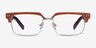 Byron Brown Silver AcetateEyeglass Frames from EyeBuyDirect, Front View