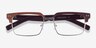 Byron Brown Silver AcetateEyeglass Frames from EyeBuyDirect, Closed View