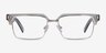 Byron Clear Gray Silver AcetateEyeglass Frames from EyeBuyDirect, Front View
