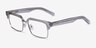 Byron Clear Gray Silver AcetateEyeglass Frames from EyeBuyDirect, Angle View