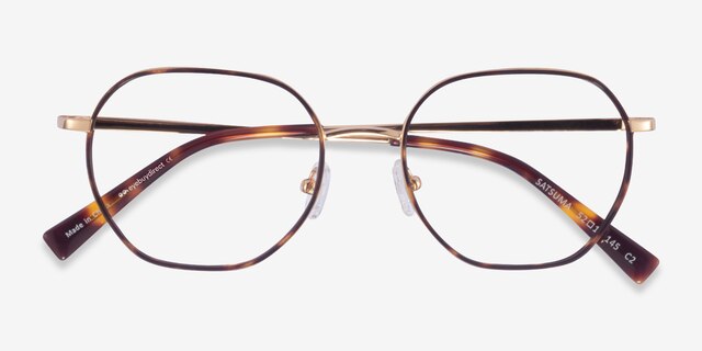 Satsuma Tortoise Gold AcetateEyeglass Frames from EyeBuyDirect, Closed View