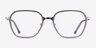 Atami Gray Silver AcetateEyeglass Frames from EyeBuyDirect, Front View