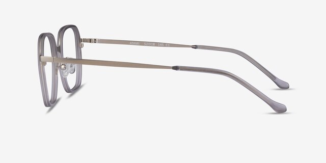 Atami Gray Silver AcetateEyeglass Frames from EyeBuyDirect, Side View