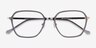 Atami Gray Silver AcetateEyeglass Frames from EyeBuyDirect, Closed View