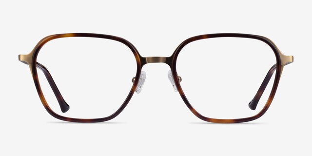 Atami Tortoise Matte Gold AcetateEyeglass Frames from EyeBuyDirect, Front View