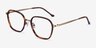 Atami Tortoise Matte Gold AcetateEyeglass Frames from EyeBuyDirect, Angle View