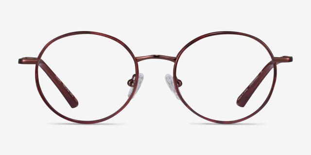 Ikigai Clear Brown Red Copper AcetateEyeglass Frames from EyeBuyDirect, Front View