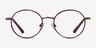 Ikigai Clear Brown Red Copper AcetateEyeglass Frames from EyeBuyDirect, Front View