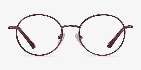 Ikigai Clear Brown Red Copper Acetate Eyeglass Frames