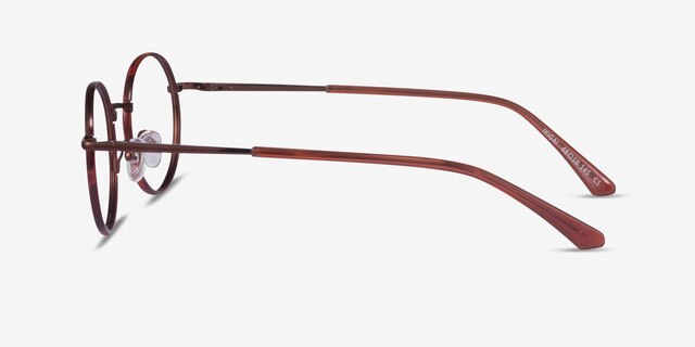 Ikigai Clear Brown Red Copper AcetateEyeglass Frames from EyeBuyDirect, Side View