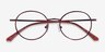 Ikigai Clear Brown Red Copper AcetateEyeglass Frames from EyeBuyDirect, Closed View