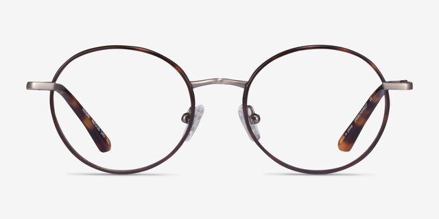 Ikigai Tortoise Gunmetal AcétateMontures de lunettes de vue d'EyeBuyDirect, Vue de Face