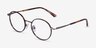 Ikigai Tortoise Gunmetal AcétateMontures de lunettes de vue d'EyeBuyDirect, Vue d'Angle