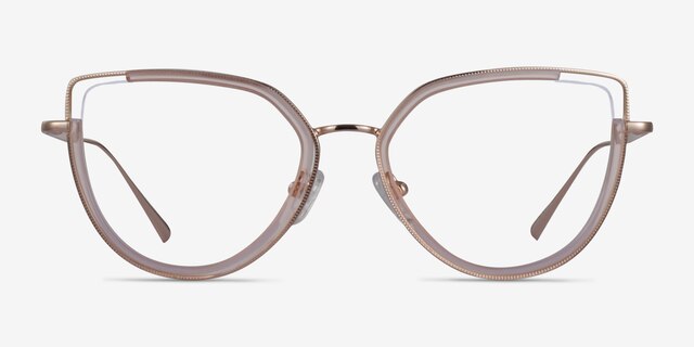 Koyo Champagne Gold AcétateMontures de lunettes de vue d'EyeBuyDirect, Vue de Face