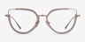 Koyo Champagne Gold AcétateMontures de lunettes de vue d'EyeBuyDirect, Vue de Face