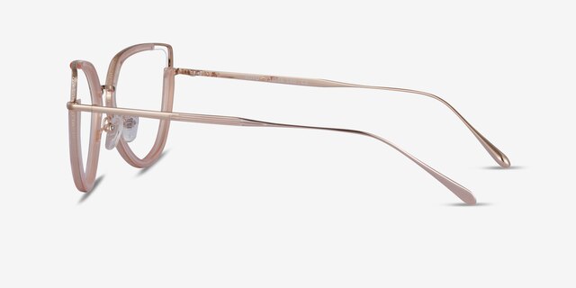 Koyo Champagne Gold AcétateMontures de lunettes de vue d'EyeBuyDirect, Vue de Côté