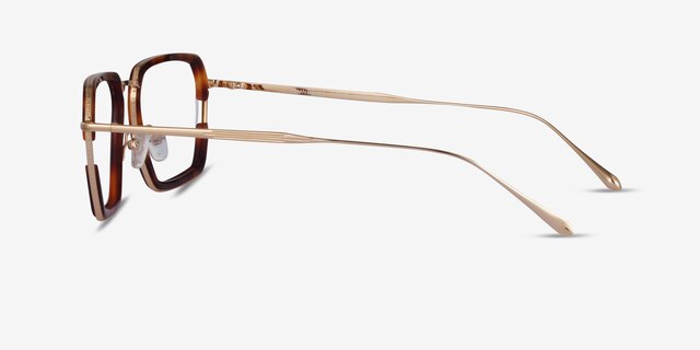 Tsundoku Tortoise Gold AcetateEyeglass Frames from EyeBuyDirect, Side View