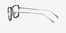 Tsundoku Clear Blue Silver AcetateEyeglass Frames from EyeBuyDirect, Side View