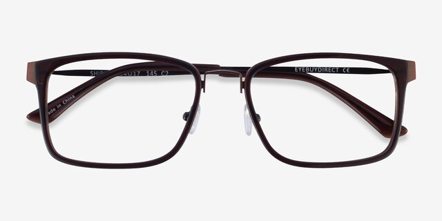 Shibui Coffee AcetateEyeglass Frames from EyeBuyDirect, Closed View