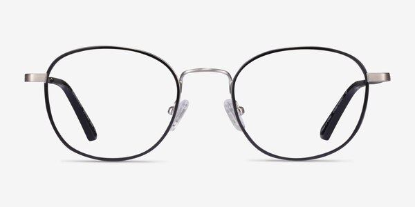 Kogarashi Black Silver Acetate Eyeglass Frames