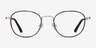 Kogarashi Black Silver AcetateEyeglass Frames from EyeBuyDirect, Front View