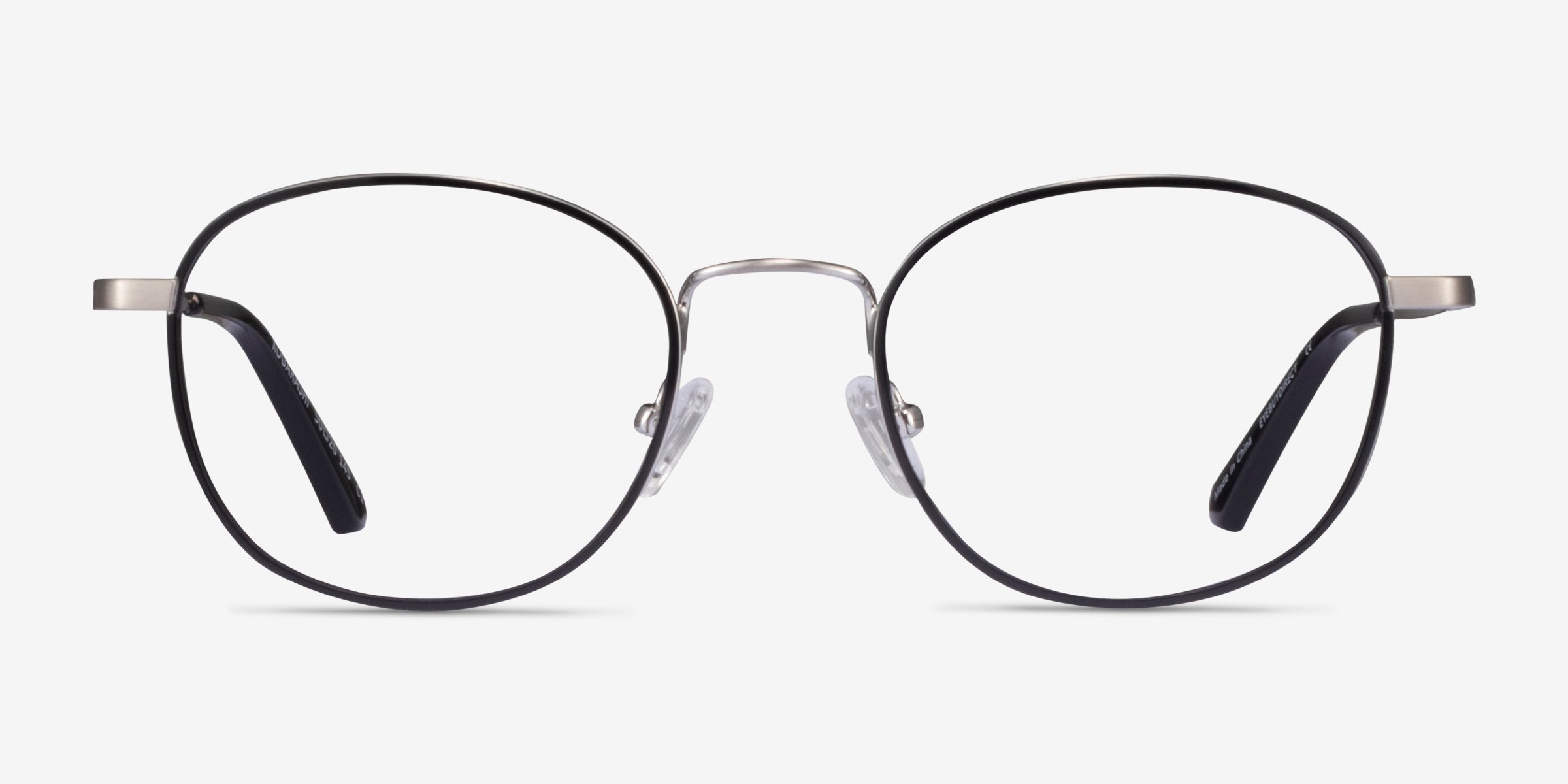 Kogarashi Round Black Silver Full Rim Eyeglasses Eyebuydirect 