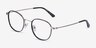 Kogarashi Black Silver AcetateEyeglass Frames from EyeBuyDirect, Angle View