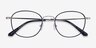 Kogarashi Black Silver AcetateEyeglass Frames from EyeBuyDirect, Closed View