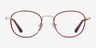 Kogarashi Brown Gold AcetateEyeglass Frames from EyeBuyDirect, Front View