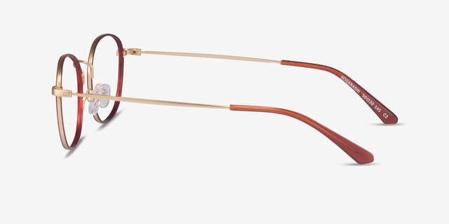 Kogarashi Brown Gold AcetateEyeglass Frames from EyeBuyDirect, Side View