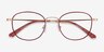Kogarashi Brown Gold AcetateEyeglass Frames from EyeBuyDirect, Closed View