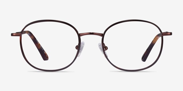 Otaku Tortoise Red Copper AcetateEyeglass Frames from EyeBuyDirect, Front View