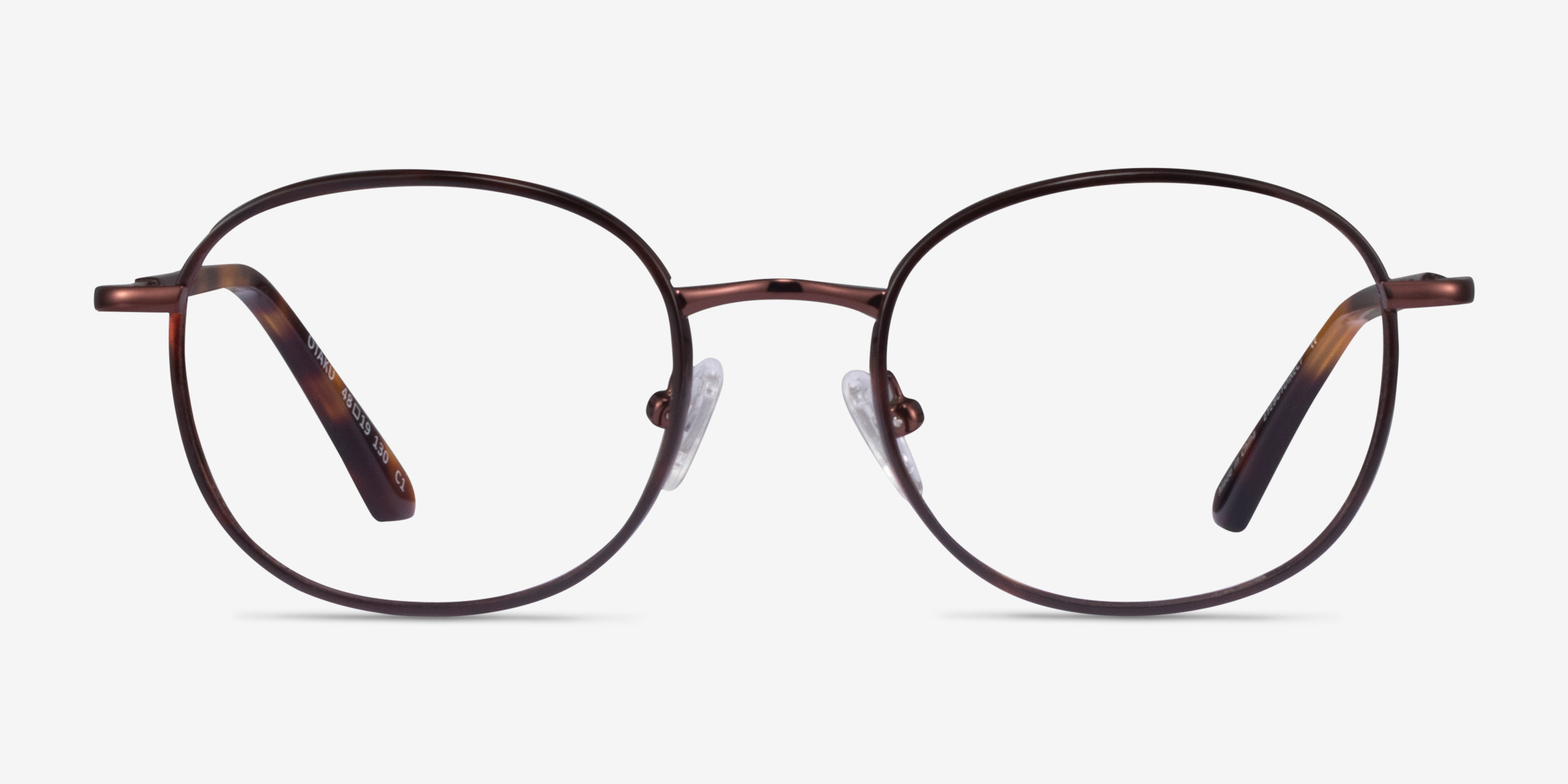 Otaku Round Tortoise Red Copper Full Rim Eyeglasses | Eyebuydirect Canada