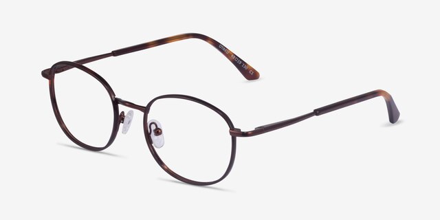 Otaku Tortoise Red Copper AcetateEyeglass Frames from EyeBuyDirect, Angle View