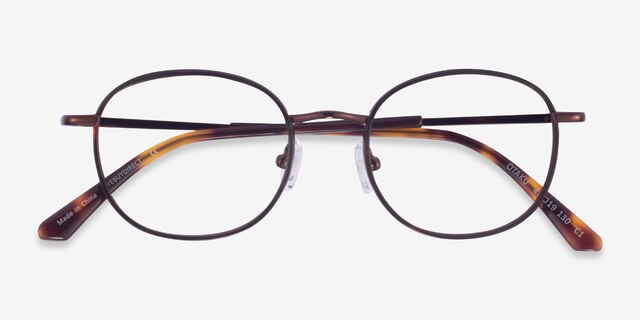 Otaku Tortoise Red Copper AcetateEyeglass Frames from EyeBuyDirect, Closed View