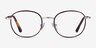 Otaku Tortoise Silver AcetateEyeglass Frames from EyeBuyDirect, Front View