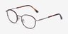 Otaku Tortoise Silver AcetateEyeglass Frames from EyeBuyDirect, Angle View