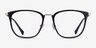 Utamaro Gray Silver AcetateEyeglass Frames from EyeBuyDirect, Front View