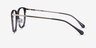 Utamaro Gray Silver AcetateEyeglass Frames from EyeBuyDirect, Side View