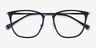 Utamaro Gray Silver AcetateEyeglass Frames from EyeBuyDirect, Closed View