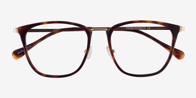 Utamaro Tortoise Gold AcétateMontures de lunettes de vue d'EyeBuyDirect, Vue Rapprochée