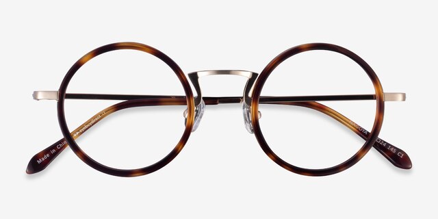 Nagoya Tortoise Gold AcetateEyeglass Frames from EyeBuyDirect, Closed View