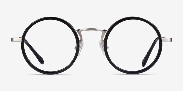 Nagoya Black Silver Acetate Eyeglass Frames