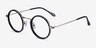 Nagoya Black Silver AcetateEyeglass Frames from EyeBuyDirect, Angle View